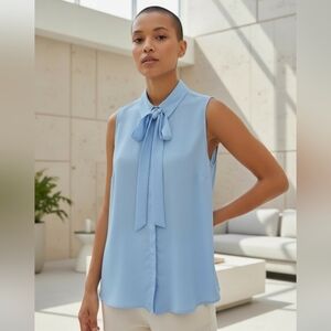 H&M Light Blue Sleeveless Blouse